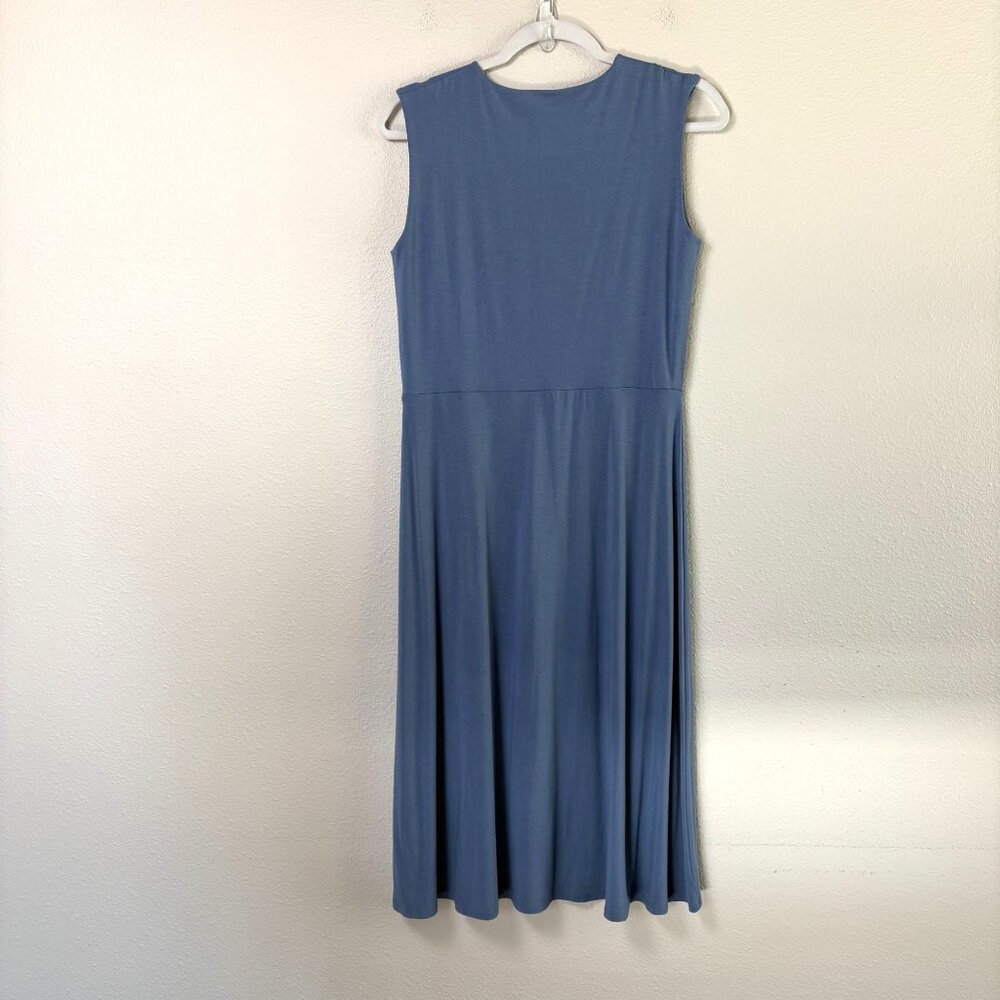 Coolibar Tierra Tank Midi Dress Womens Size M Blue UPF 50+ Vacation Beach 10657 - Picture 3 of 10